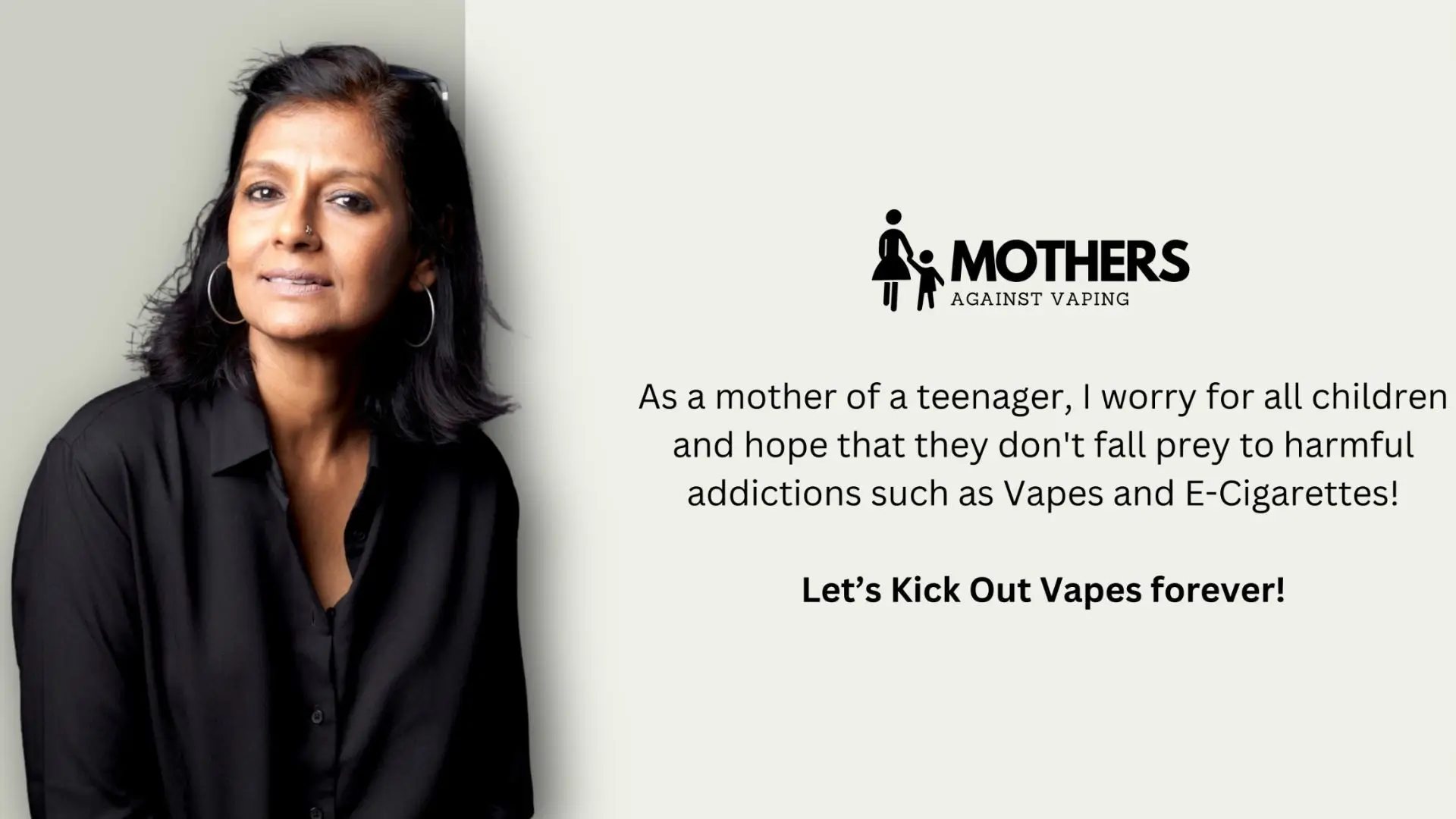 National Film Award winning actress Nandita Das | Nandita Das joins 'Mothers Against Vaping' campaign