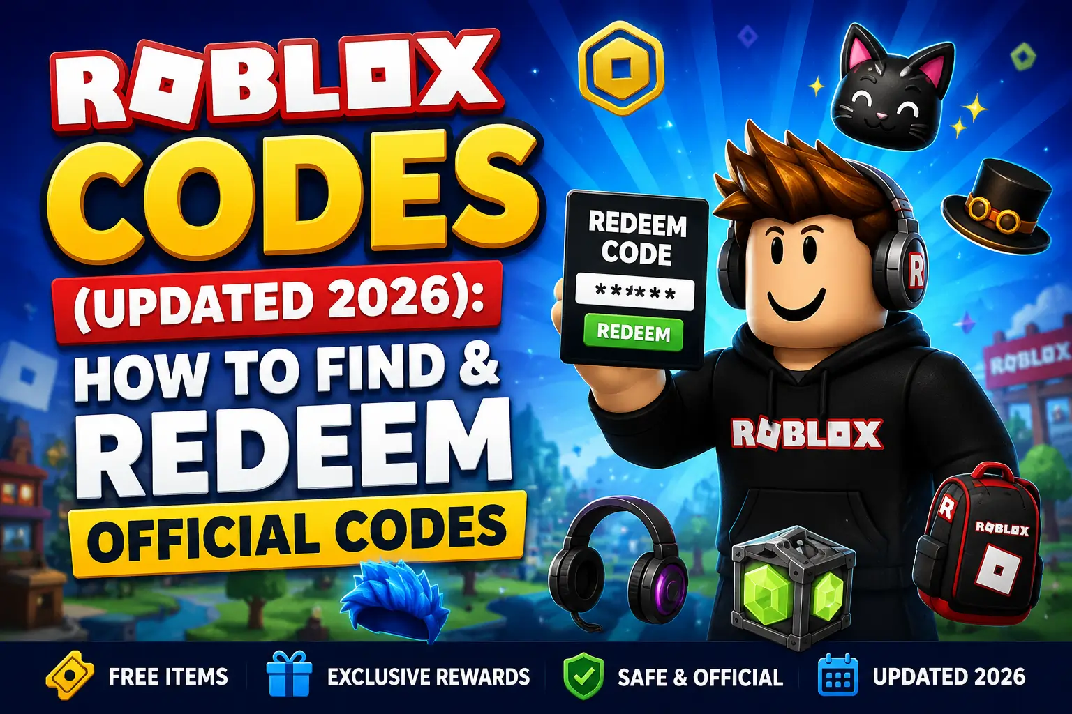 Roblox Codes (Updated 2026): How to Find & Redeem Official Codes