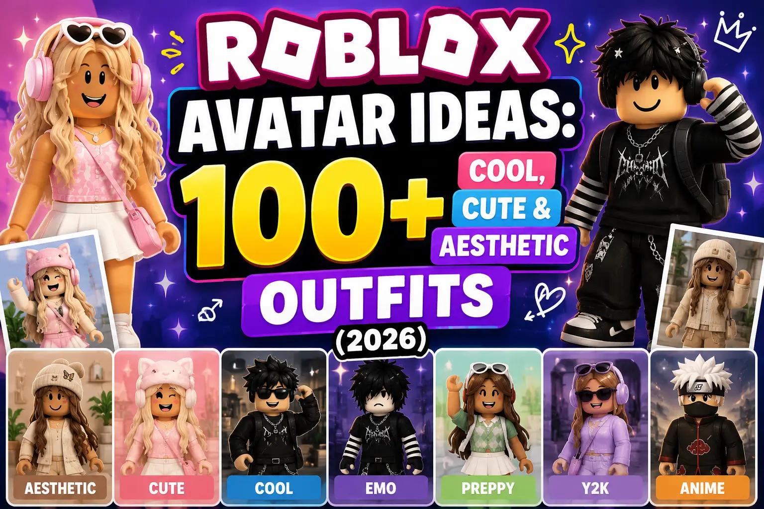 Roblox Avatar Ideas: 100+ Cool, Cute & Aesthetic Outfits (2026)